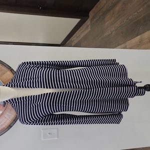 Betsey's Boutique Shop Super Soft Navy and White Cardigan